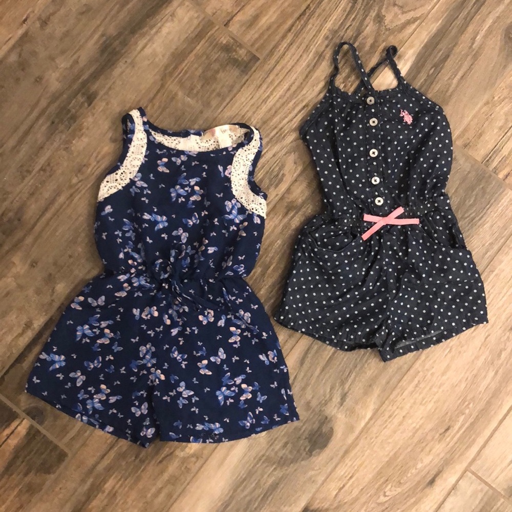 Set of 2 rompers (both size 4)